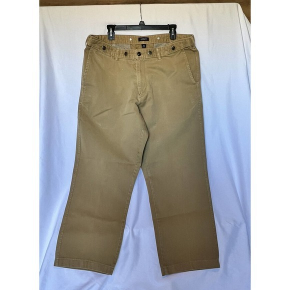 Lands‎ End Traditional Fit Pants with Duluth Trading Buttons. Stretch Waist. 38
